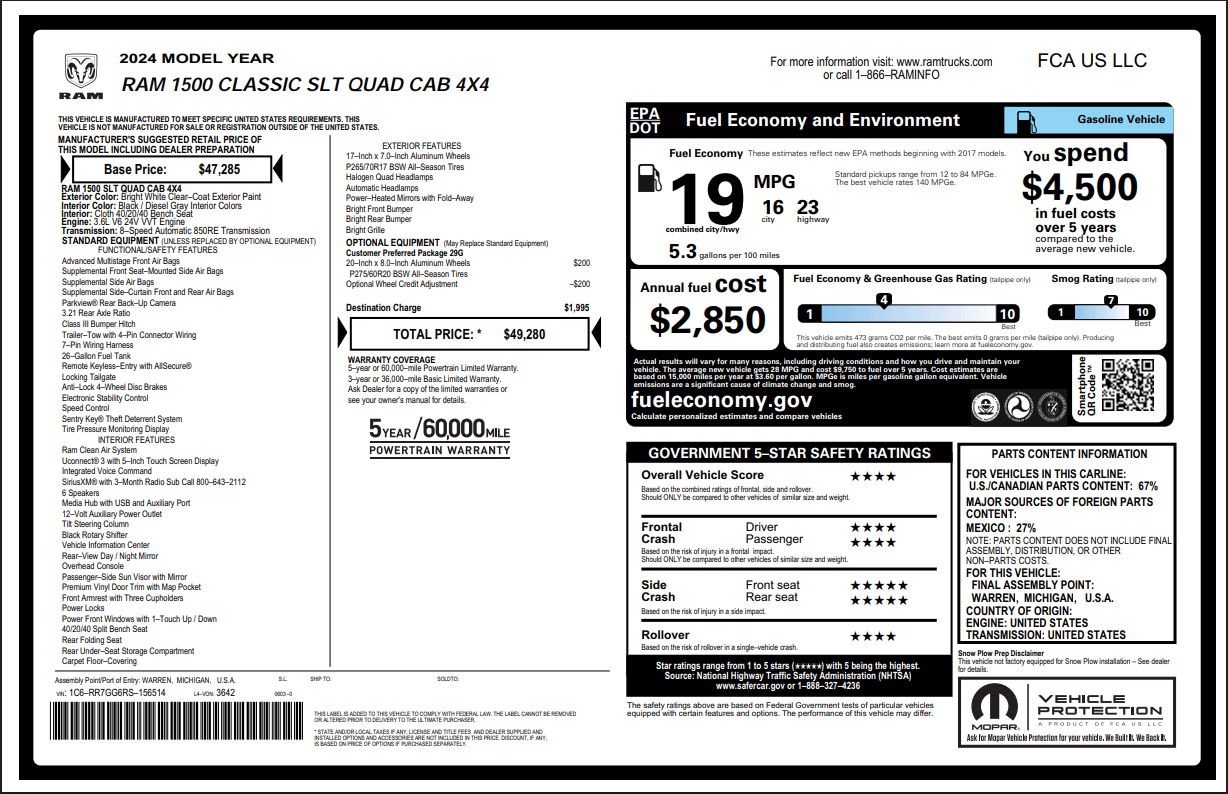 RAM 1500 Classic  2024