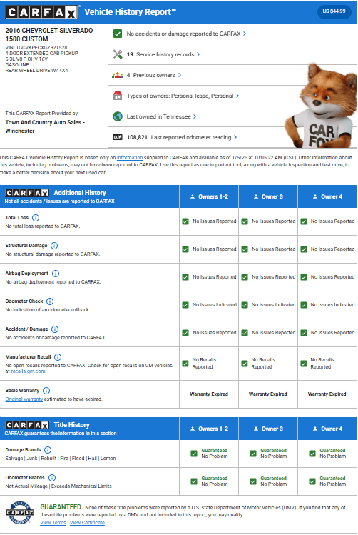 Chevrolet Silverado 1500  2016