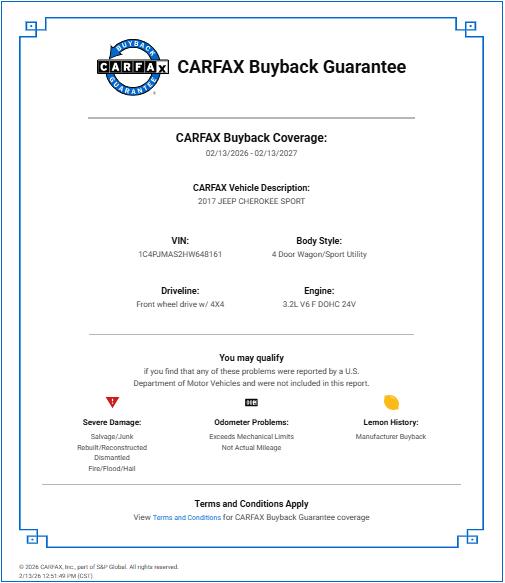 Jeep Cherokee Sport 2017