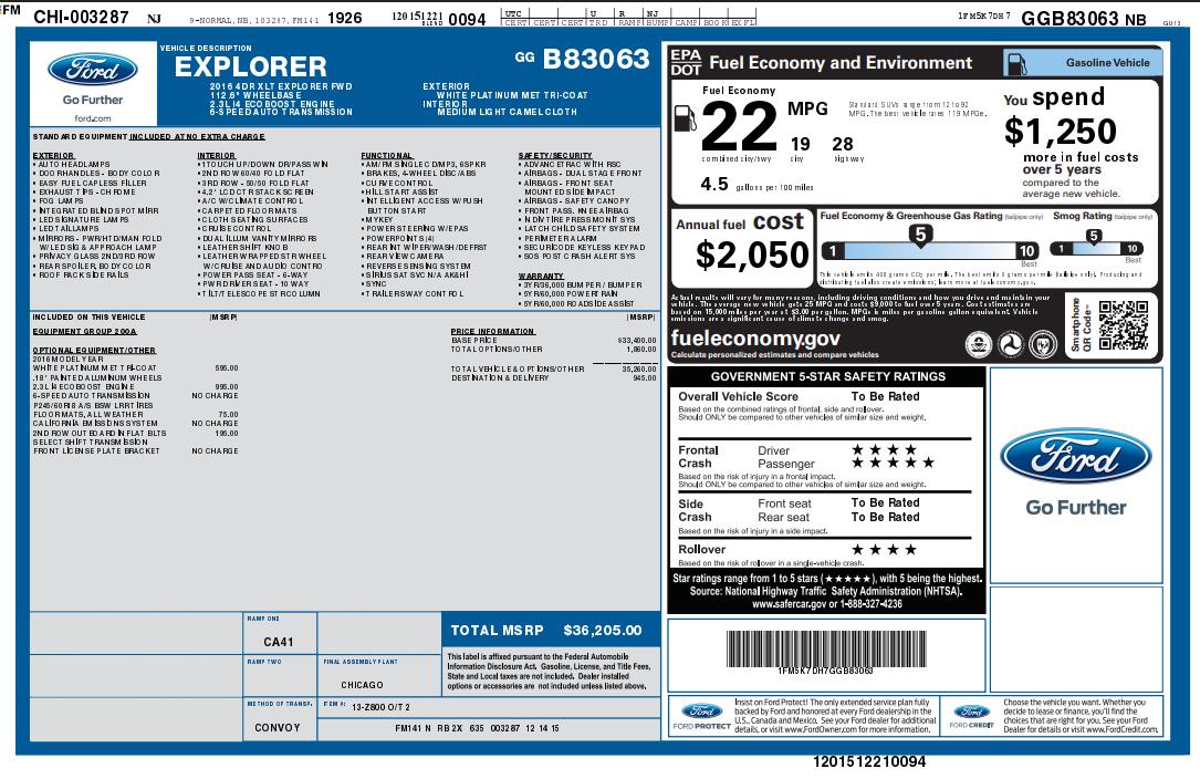 Ford Explorer XLT 2016