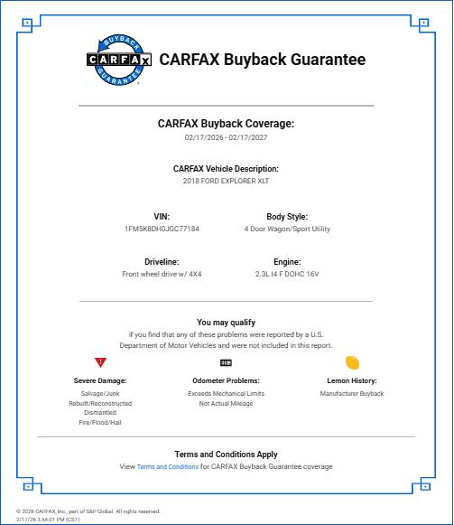 Ford Explorer XLT 2018