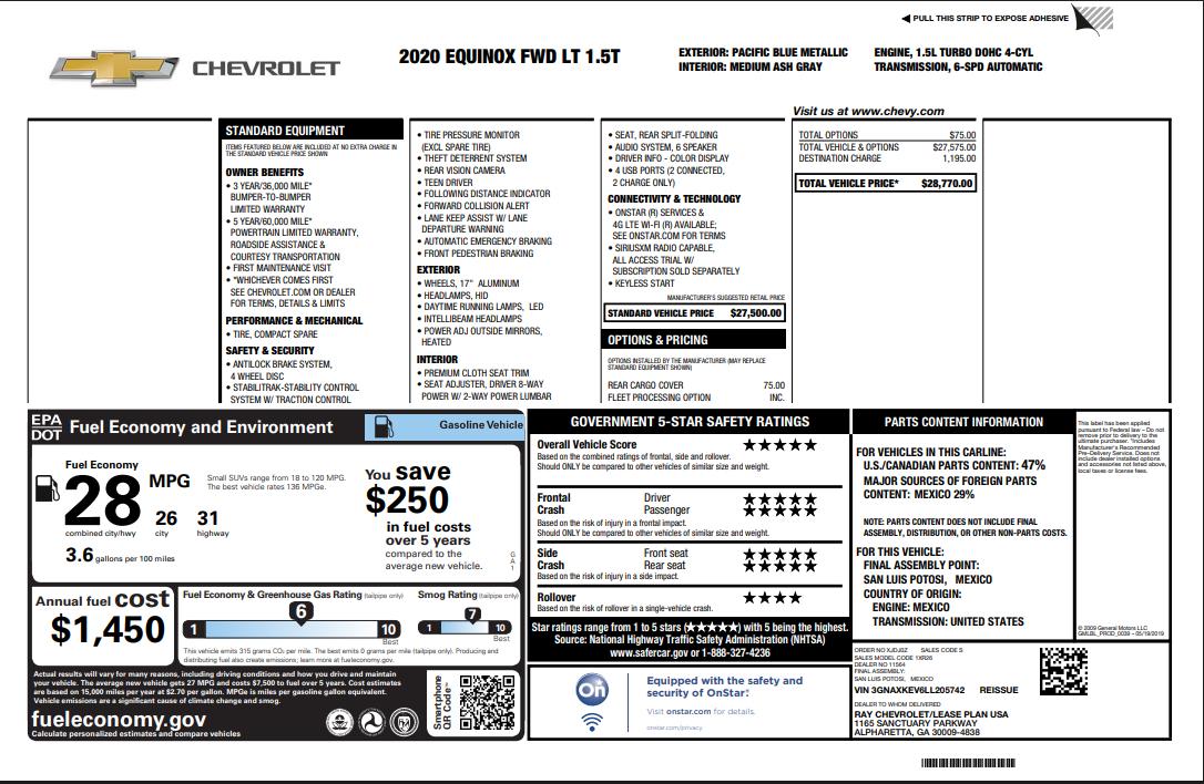 Chevrolet Equinox  2020