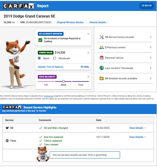 Dodge Grand Caravan  2019