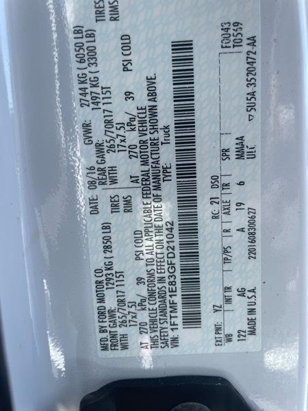 Ford F-150 4WD Reg Cab 122.5" XL 2016
