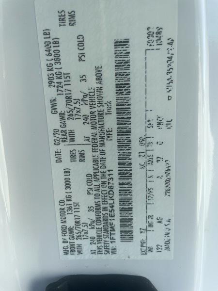 Ford F-150 4WD Reg Cab 122.5" XL 2020