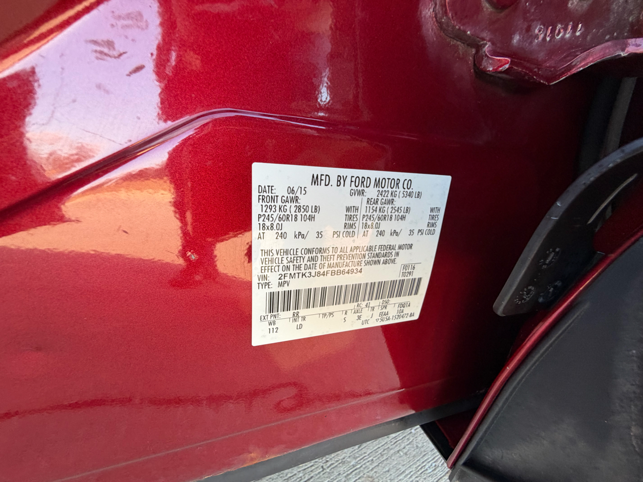 Ford Edge 4dr SEL FWD 2015