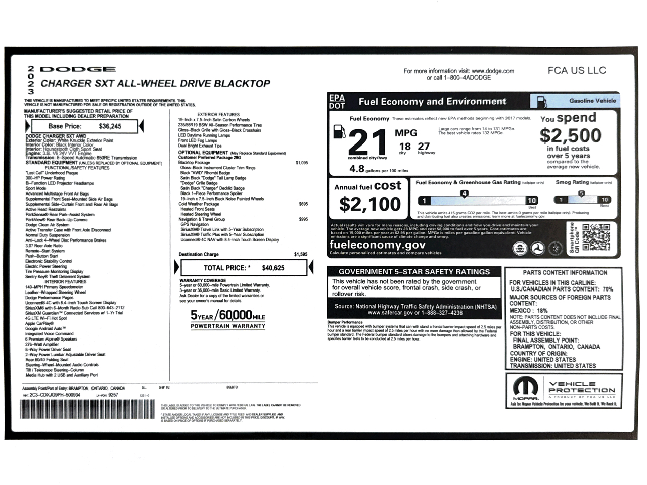 Dodge Charger SXT AWD 2023