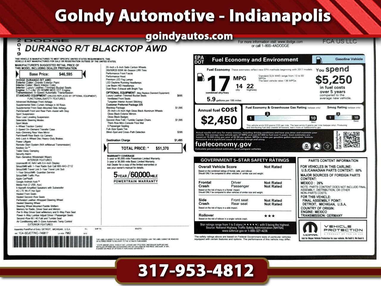 2019 Dodge Durango R/T AWD