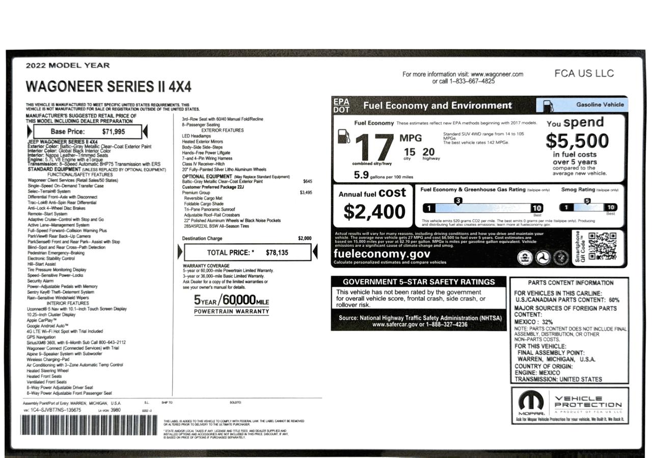 Jeep Wagoneer Series II 4x4 2022