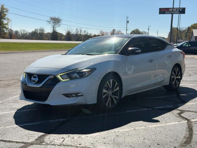 White 2017 Nissan Maxima Sedan Front-Wheel Drive Continuously Variable Transmission