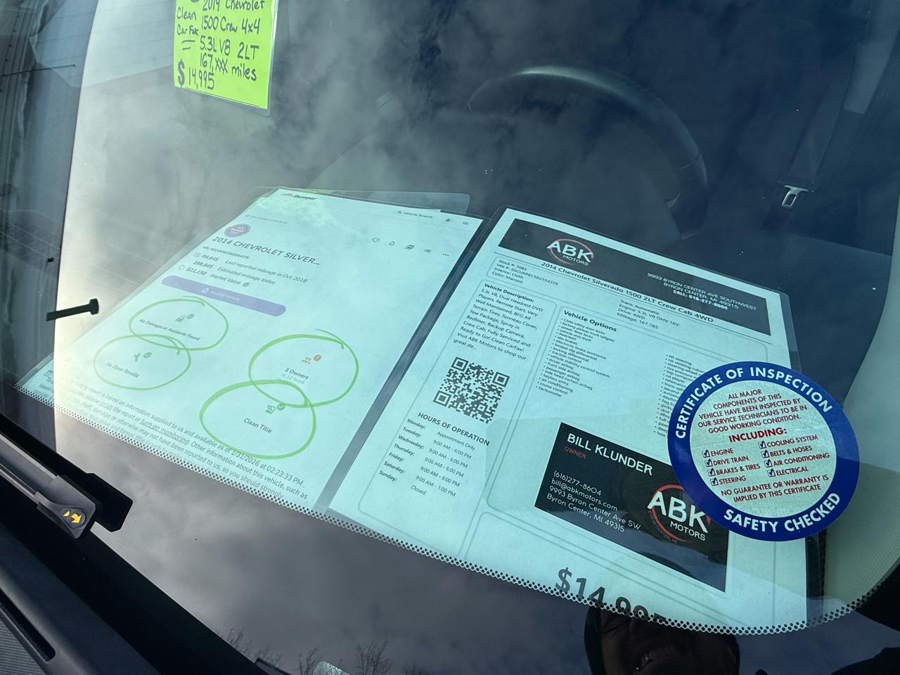 Chevrolet Silverado 1500 2LT Crew Cab 4WD 2014