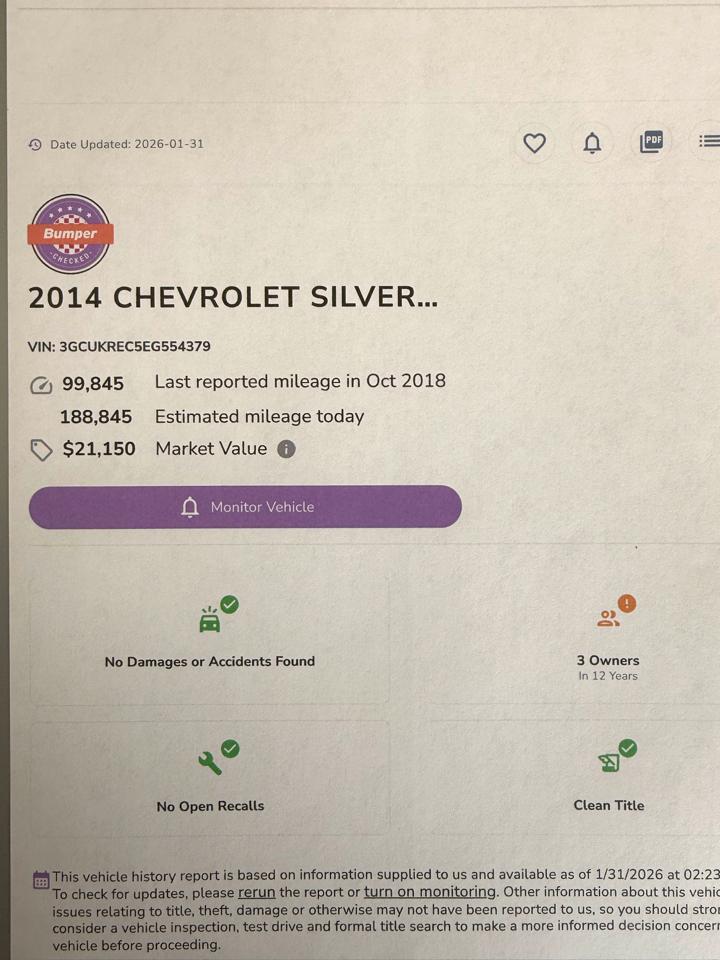 Chevrolet Silverado 1500 2LT Crew Cab 4WD 2014