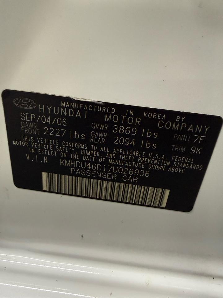 Hyundai Elantra GLS 2007