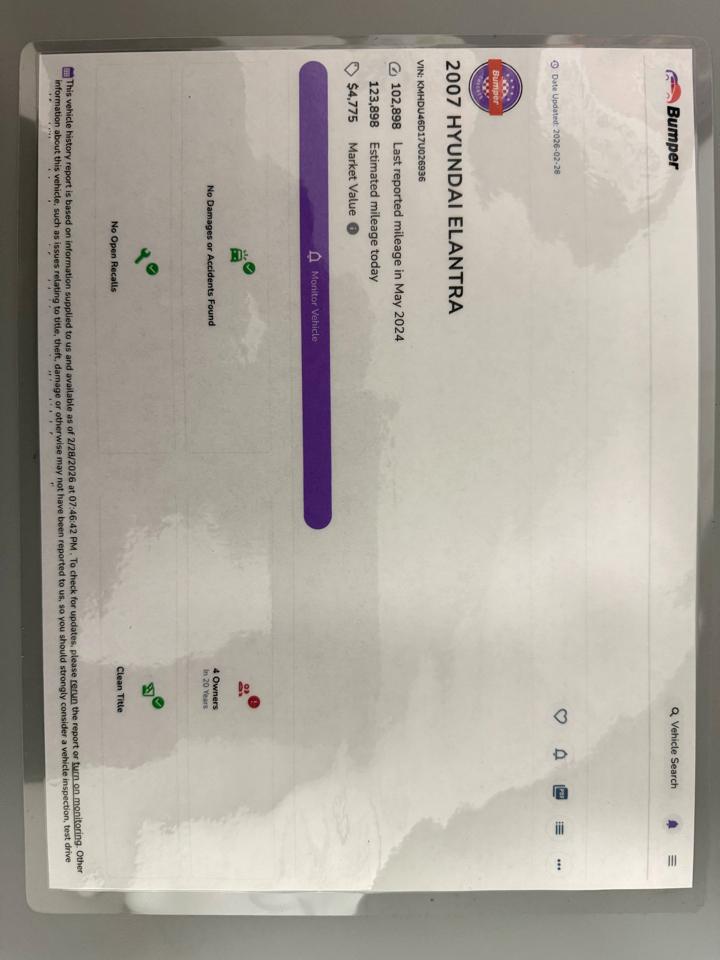 Hyundai Elantra GLS 2007