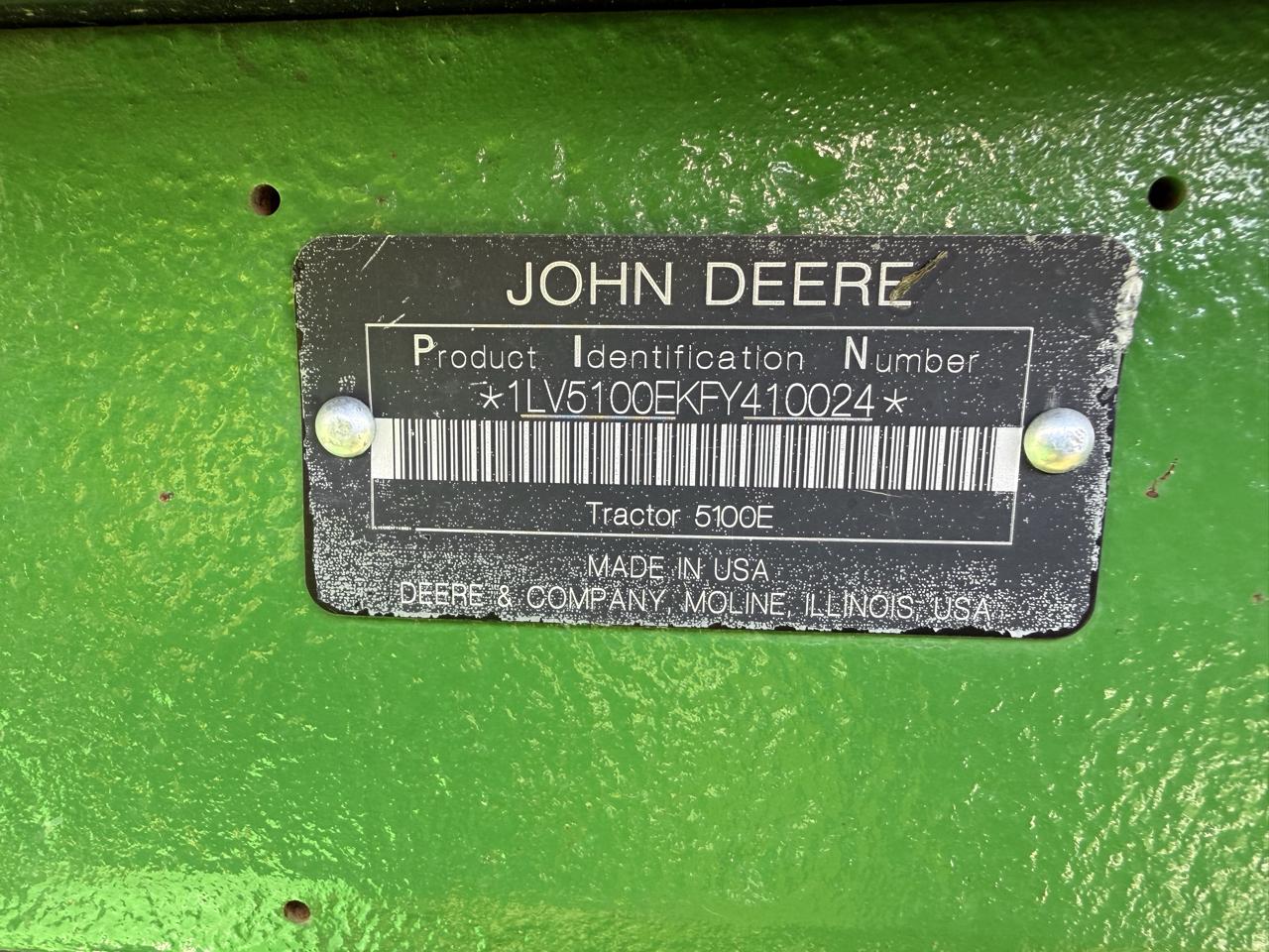 John Deere 5100E  2015