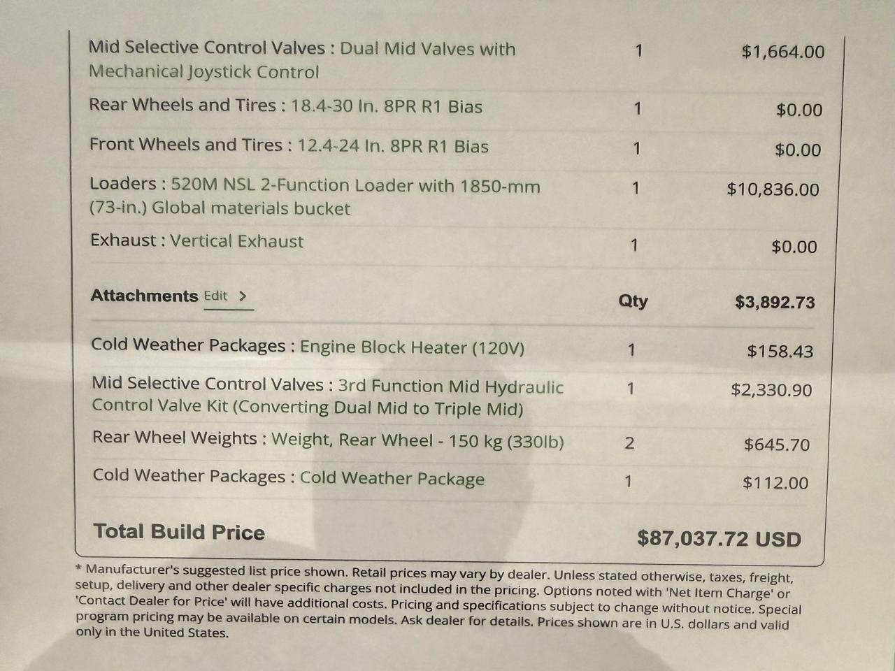 John Deere 5100E  2015