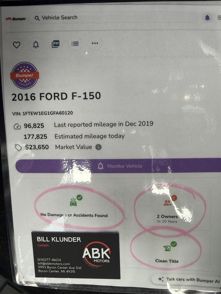 Ford F-150 Lariat SuperCrew 5.5-ft. Bed 4WD 2016