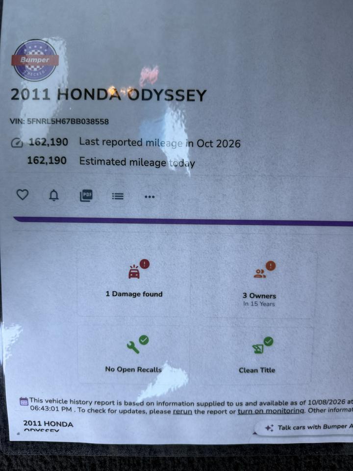 Honda Odyssey EX-L 2011