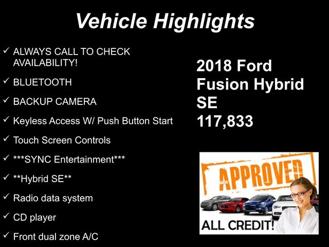Ford Fusion Hybrid SE 2018
