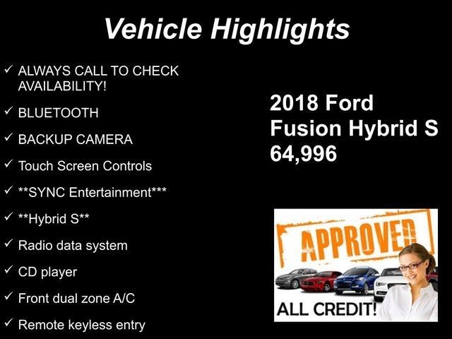 Ford Fusion Hybrid S 2018