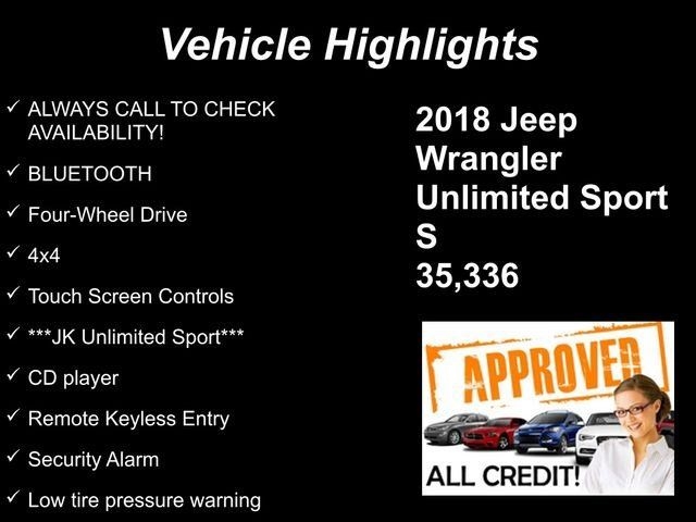 Jeep Wrangler JK Unlimited Sport 4WD 2018