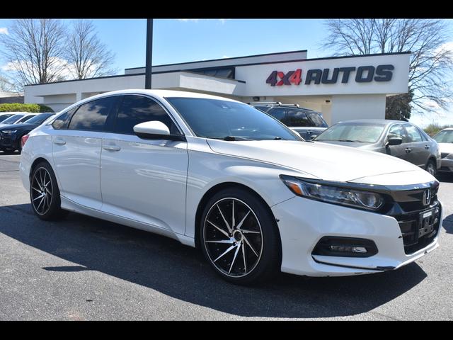 White 2018 Honda Accord 1.5T Sport FWD Sedan Front-Wheel Drive Continuously Variable Transmission