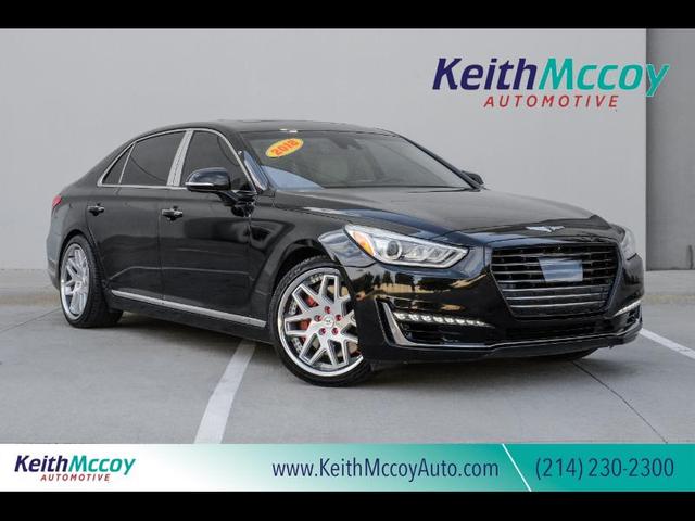 Black 2018 Genesis G90 Ultimate Sedan Rear-Wheel Drive