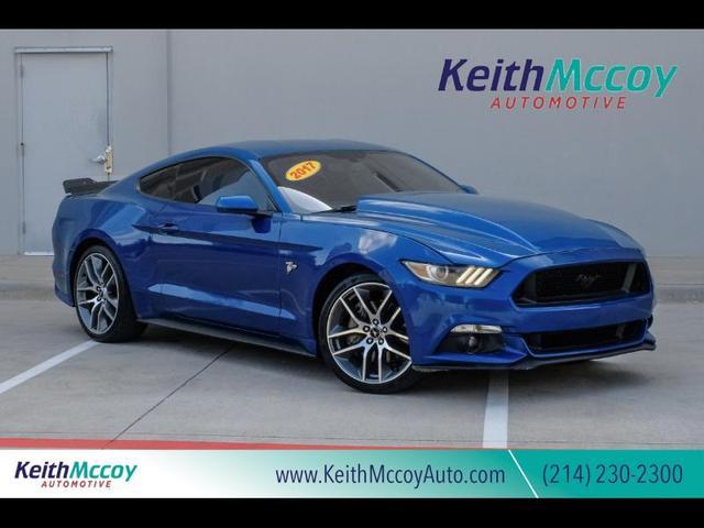 Blue 2017 Ford Mustang Coupe Rear-Wheel Drive