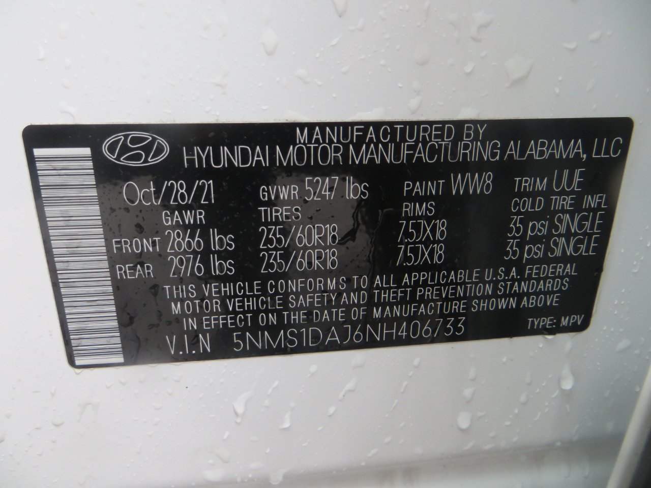 Hyundai Santa Fe SE AWD 2022