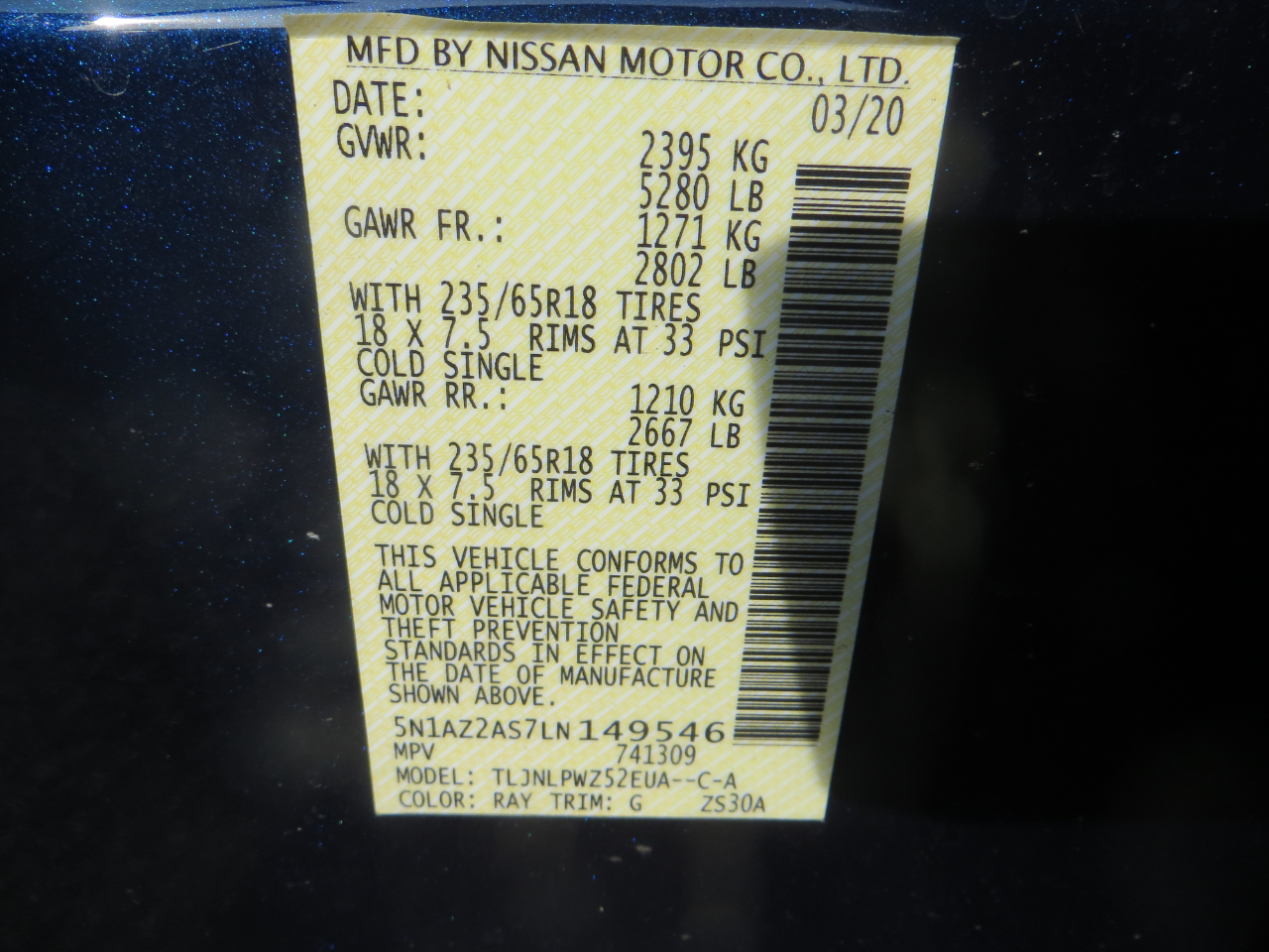 Nissan Murano S AWD 2020