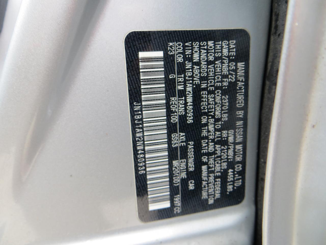 Nissan Rogue Sport S AWD 2022