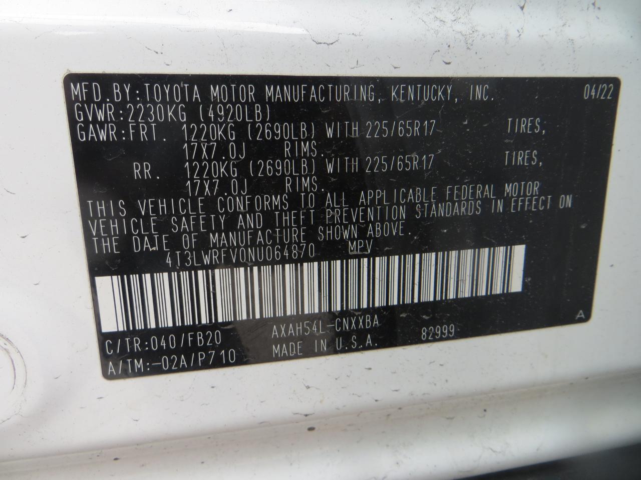 Toyota RAV4 Hybrid LE 2022