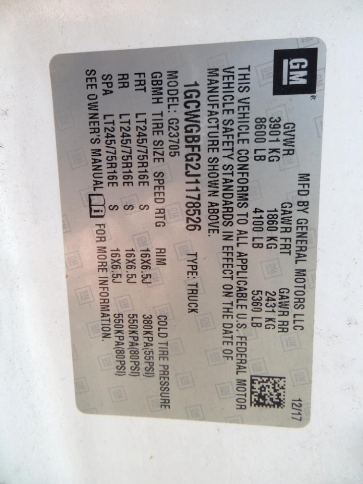 Chevrolet Express 2500 Cargo Extended 2018