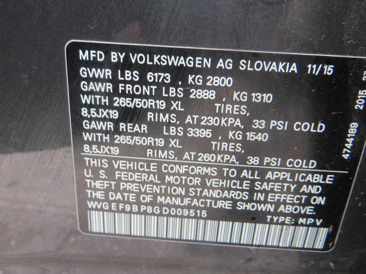 Volkswagen Touareg  2016