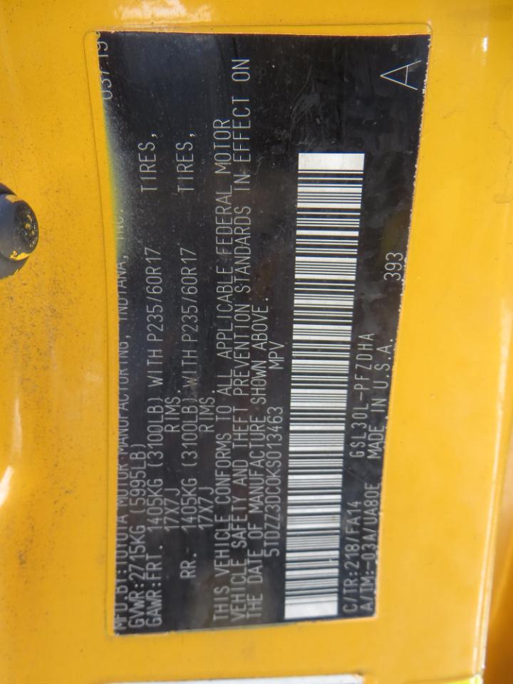 Toyota Sienna L 7-Passenger 2019