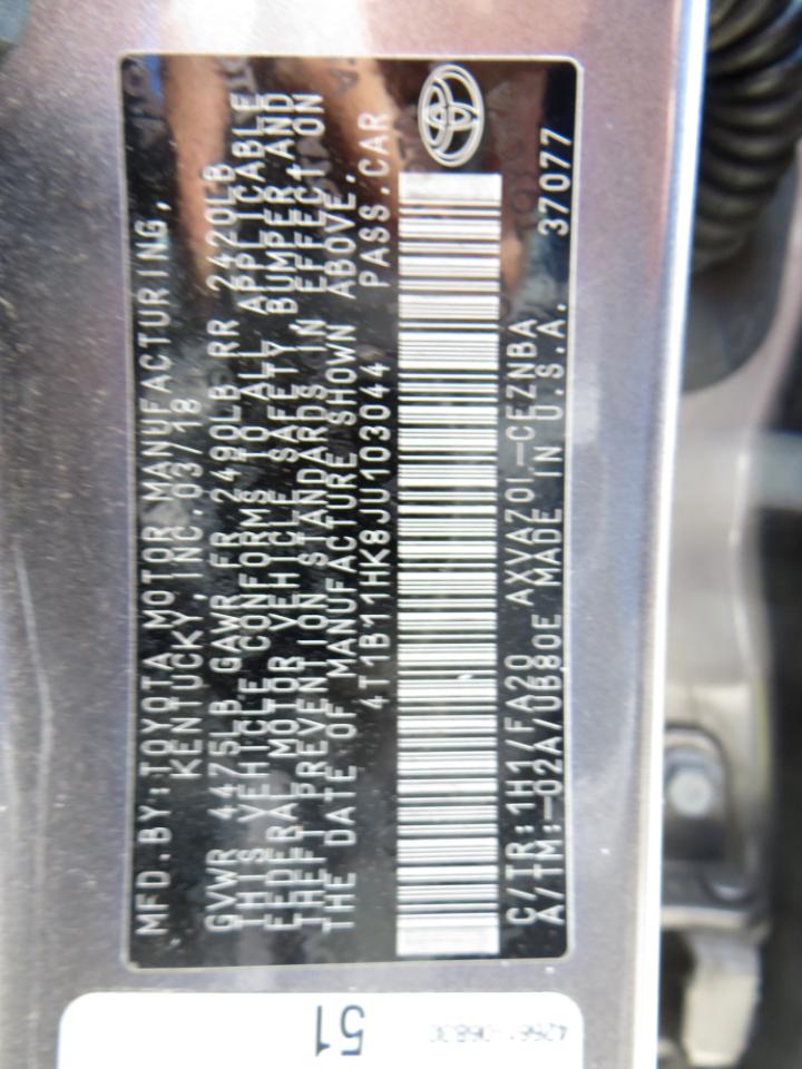 Toyota Camry LE 2018