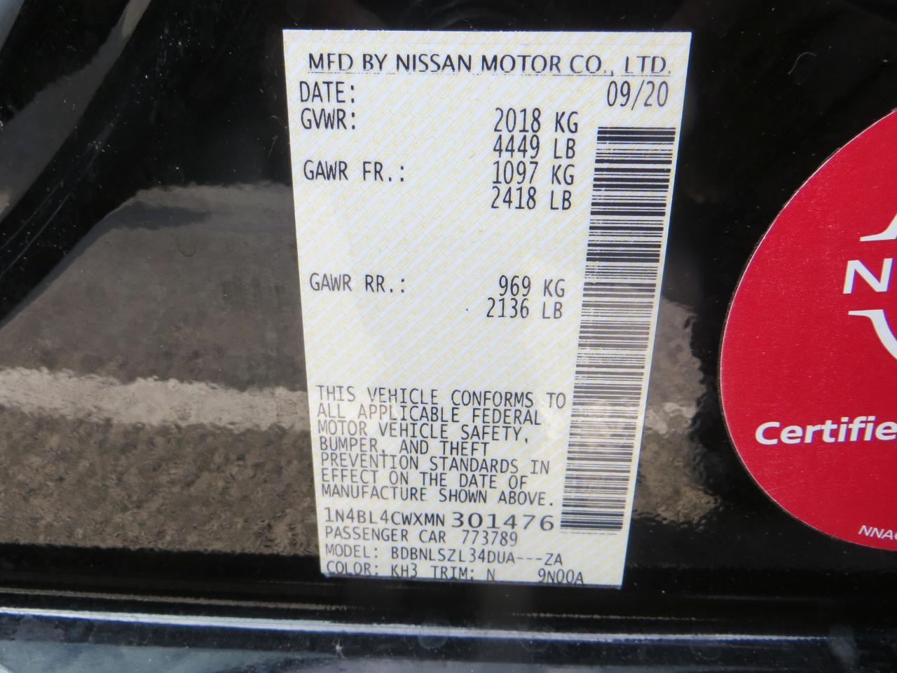 Nissan Altima 2.5 SR AWD 2021