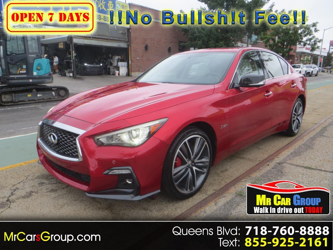 Red 2020 INFINITI Q50 Sedan All-Wheel Drive Automatic
