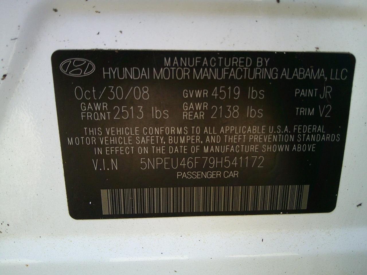 Hyundai Sonata Limited V6 2009