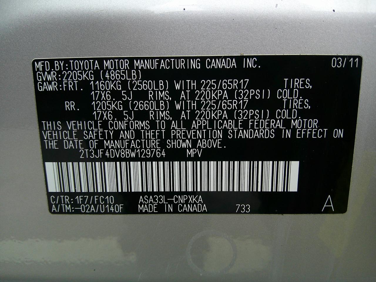 Toyota RAV4 4WD 2011