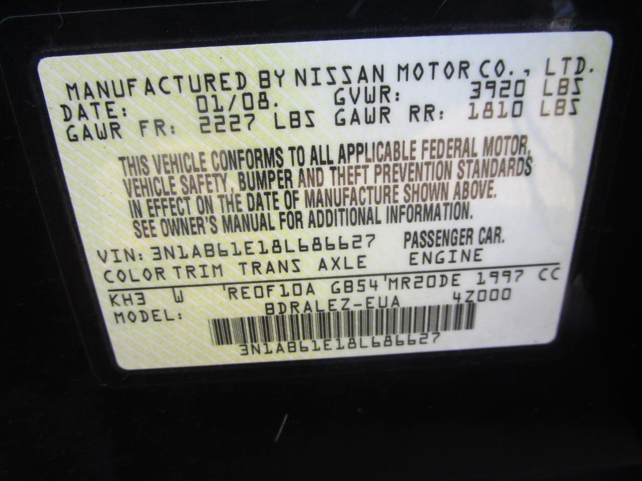 Nissan Sentra 2.0 S 2008