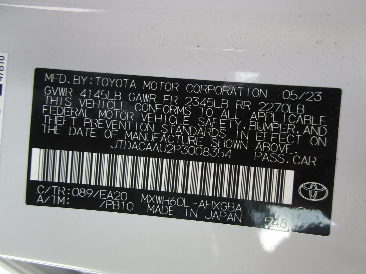 Toyota Prius XLE 2023