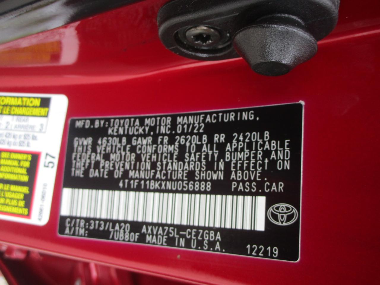 Toyota Camry XLE AWD 2022