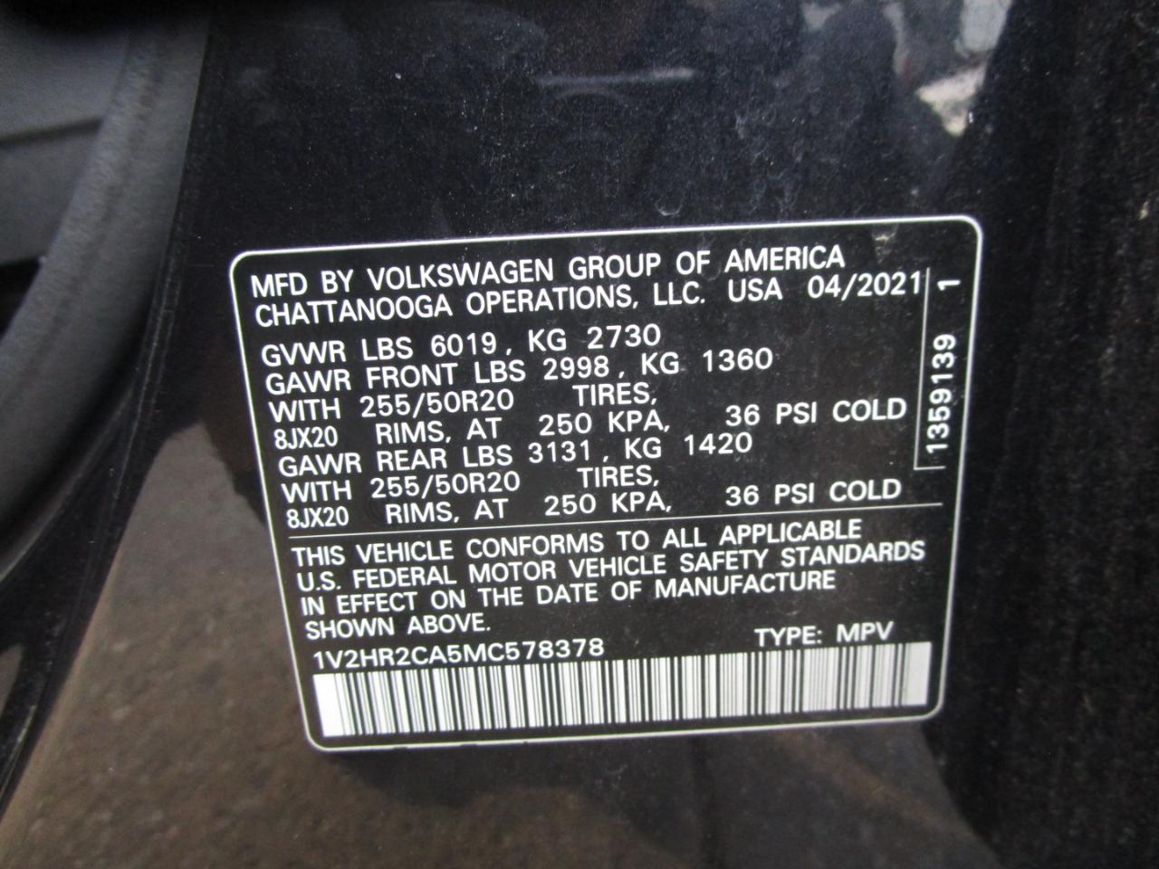 Volkswagen Atlas V6 SE w/Technology 4MOTION 2021