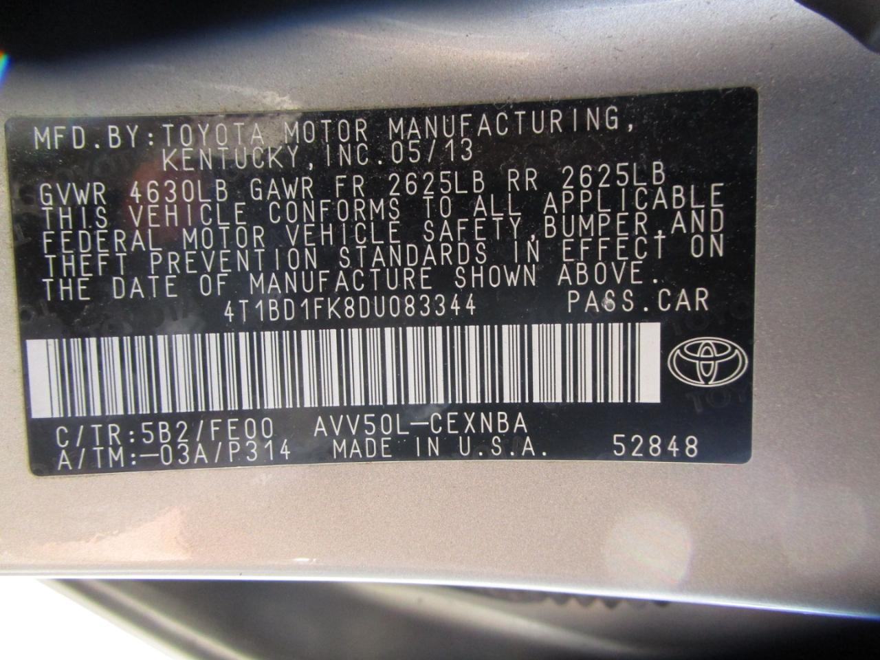 Toyota Camry Hybrid LE 2013