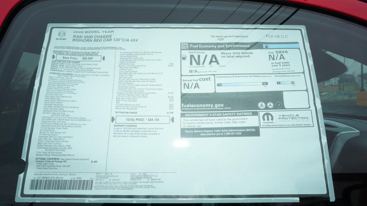 RAM 5500 Chassis  2026