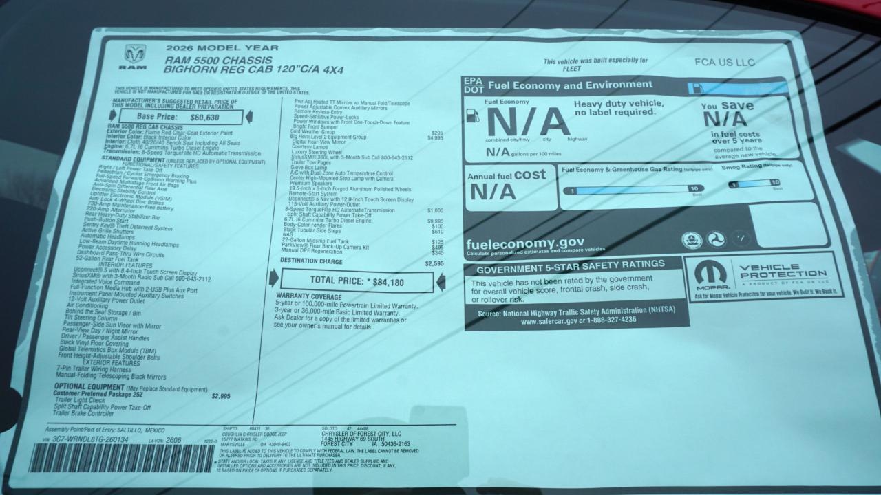 RAM 5500 Chassis  2026