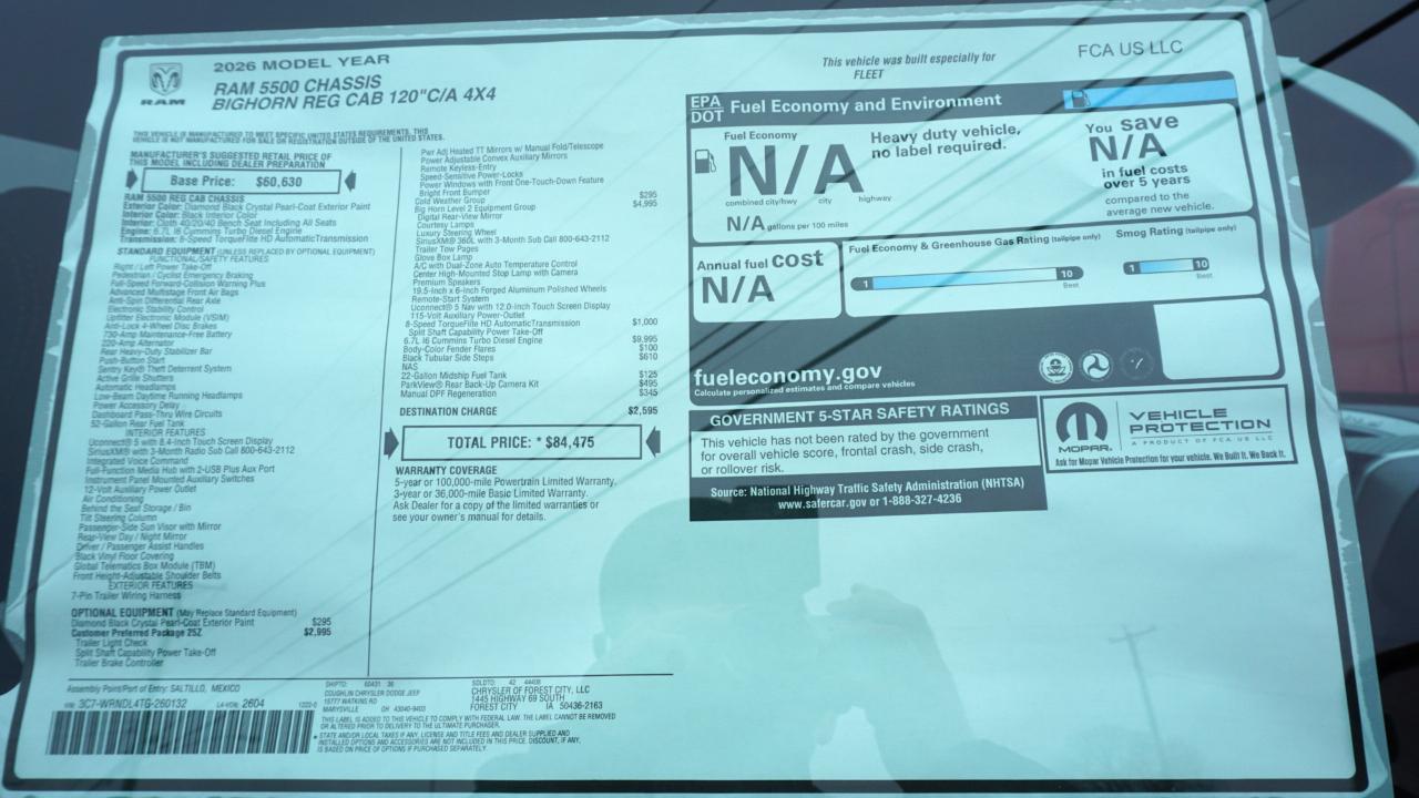 RAM 5500 Chassis  2026