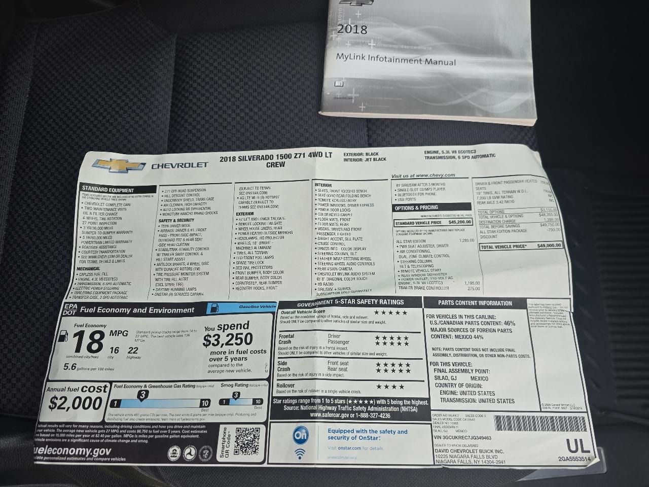 Chevrolet Silverado 1500 LT Crew Cab 4WD 2018