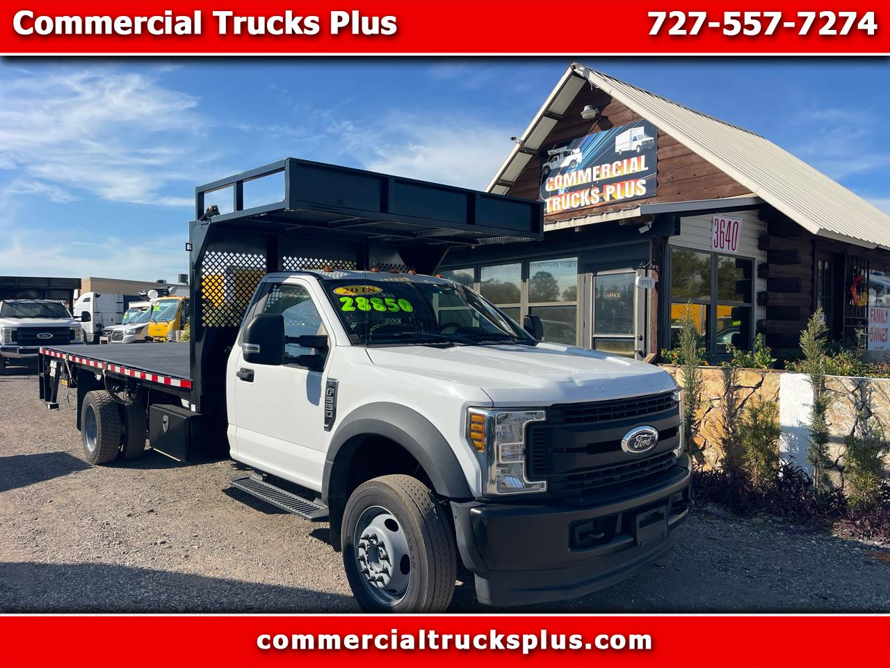2018 Ford F-550 16' Flatbed with cab over extension-4X4!